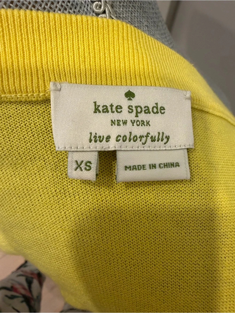 kate spade Yellow Pearl-Trim Cardigan